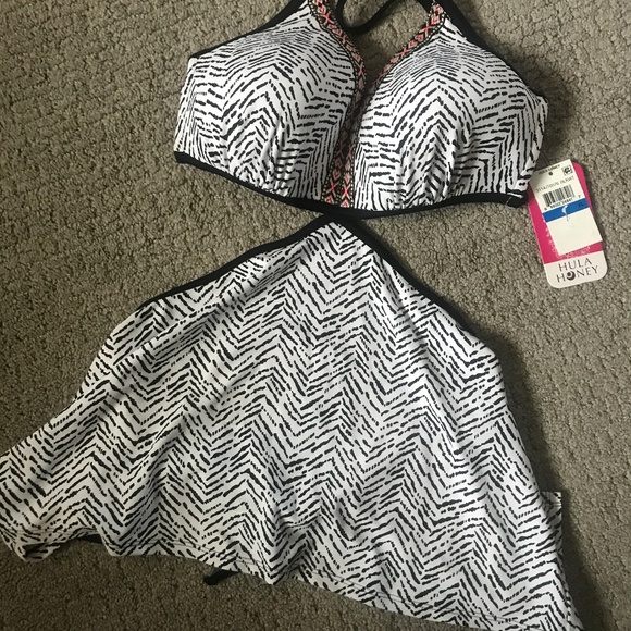 Hula Honey Women's XL Tankini Top $32 Retail - Picture 2 of 5